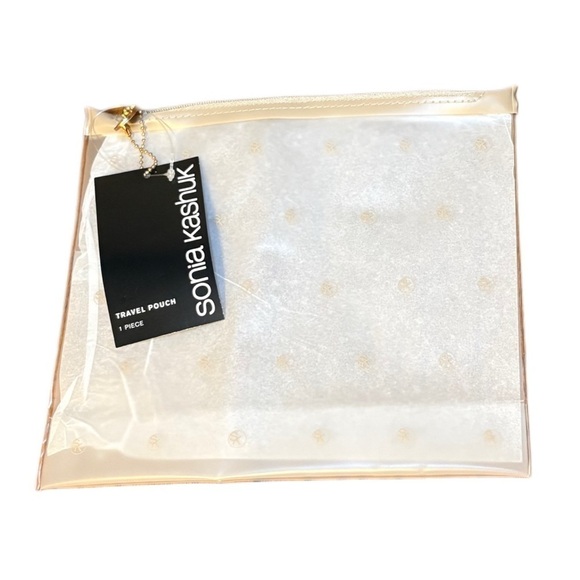 Sonia Kashuk Handbags - Sonia Kashuk Clear and Gold Travel Pouch